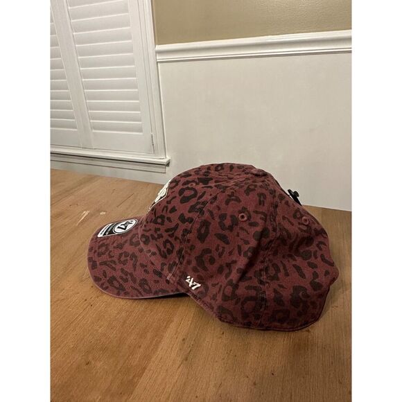 Brooklyn Nets '47 Brand Clean Up Strap Back Hat Cap NEW NBA Cheetah Print - Picture 3 of 5